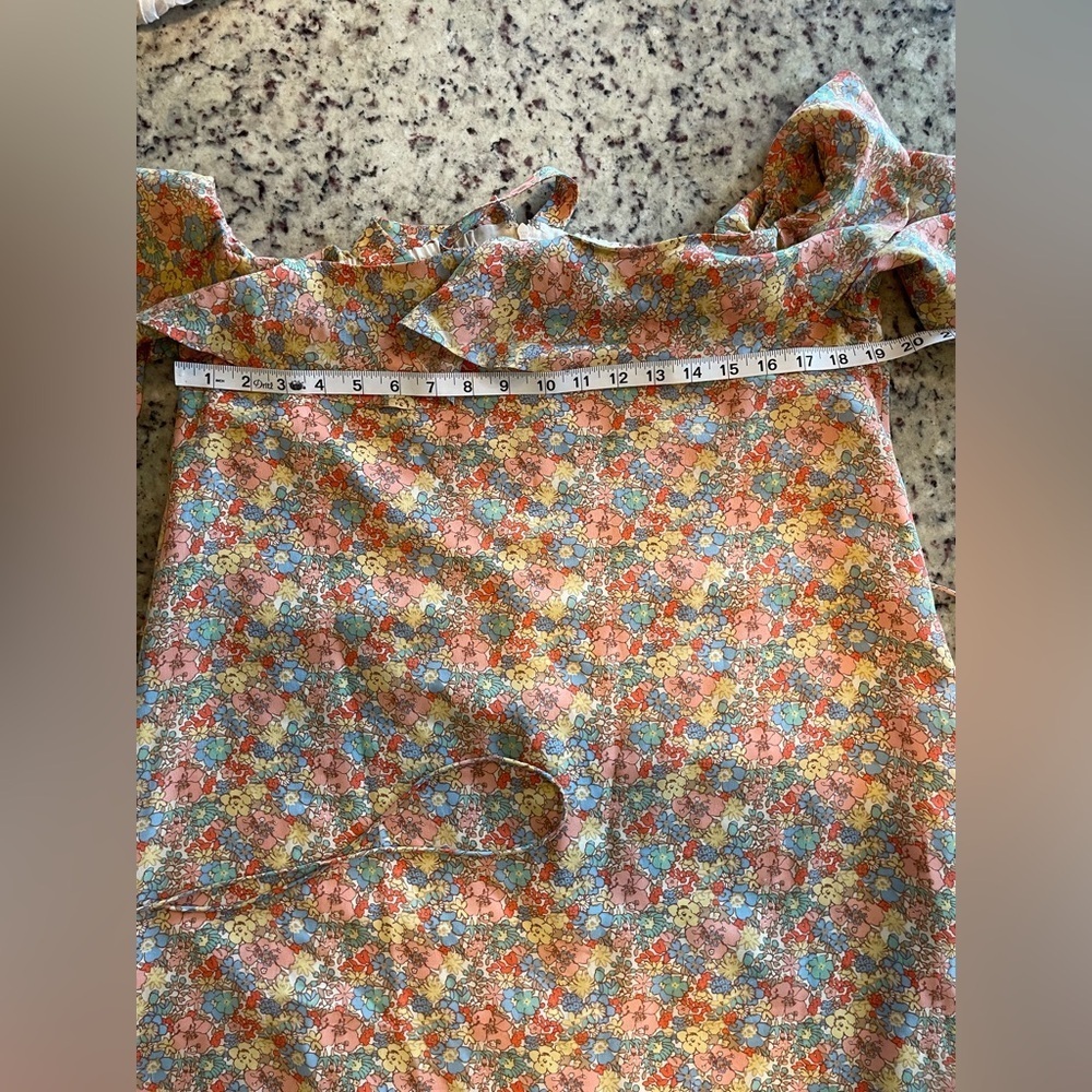 Women’s Madewell, silk floral print off shoulder dress size 8 - Picture 10 of 12